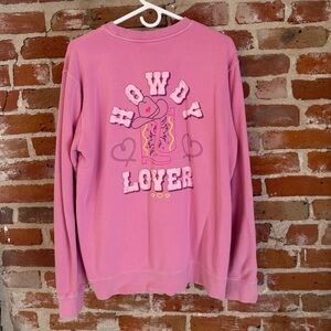 Living Fully Co By Mallory Ervin Pink 'Howdy Lover' Sweatshirt
